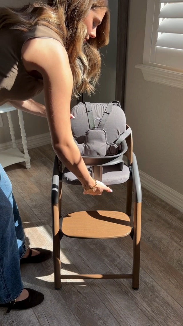 Amazon.com : Bugaboo Giraffe Wooden Baby High Chair, Adjustable in