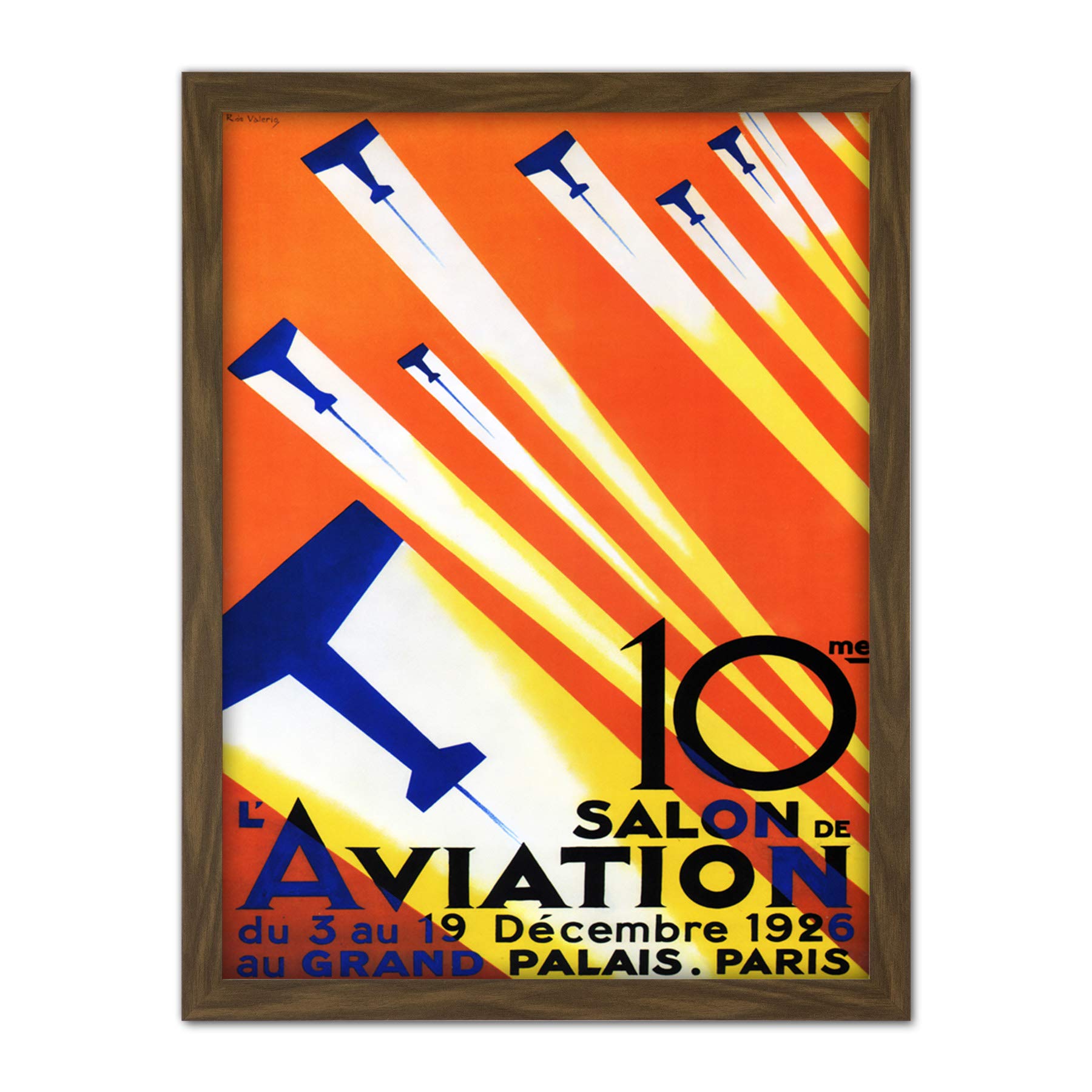 Wee Blue Coo Airshow Aviation Paris France Artwork Framed Wall Art Print 18X24 Inch