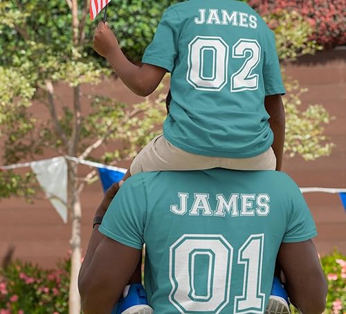 Miniatura 4 de Custom Names Father's Day Father And Me Tshirt, Personalized Dad Shirt,Fathers Day Gift, Fathers Day Shirt, Dad & Son Personalized Last Name Shirt,