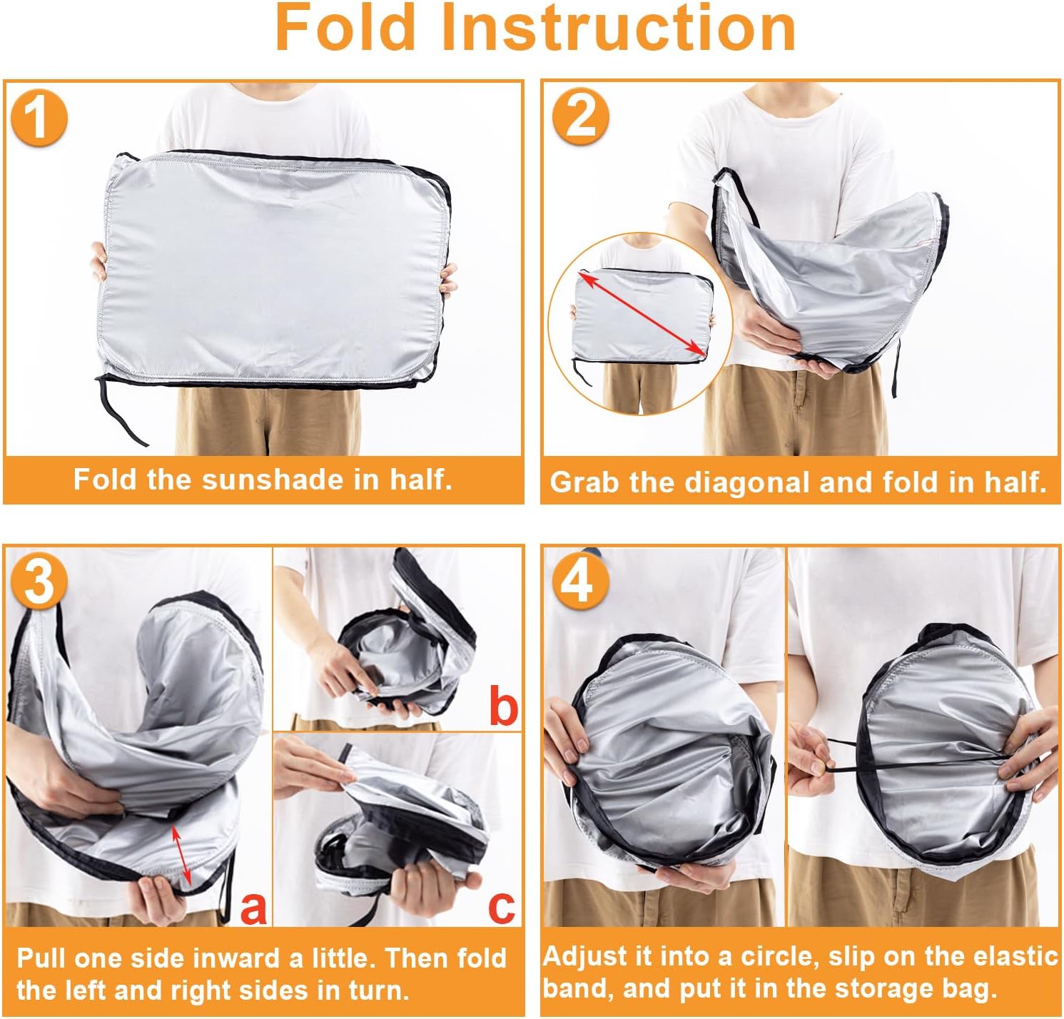 PIMCAR Windshield Sun Shade for Ford F150 2021-2026, Premium 310T Reflective UV Protection, Lightweight Foldable Sun Visor with Storage Pouch