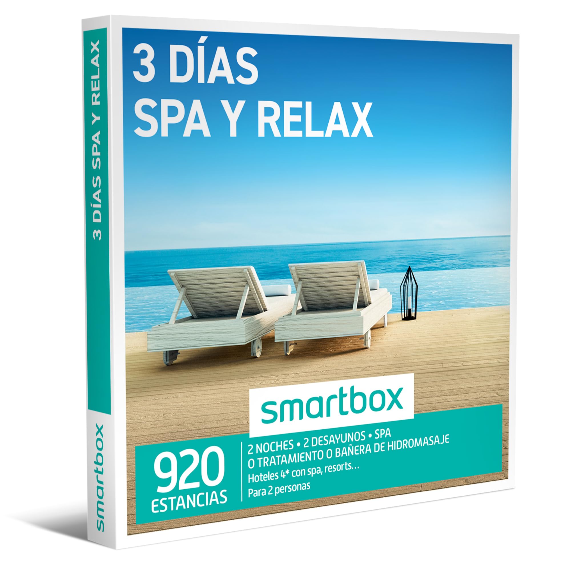 Smartbox - Caja Regalo 3 días SPA y Relax - Idea de Regalo - 2 Noches con SPA, Tratamiento o bañera de hidromasaje para 2 Personas