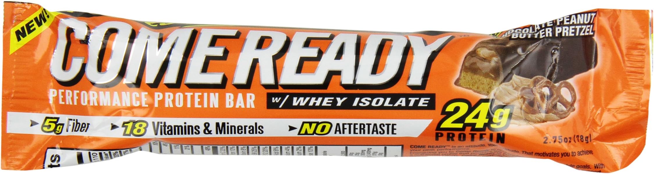 CRONS Come Ready Bar, Chocolate Peanut Butter Pretzel, 78 Grams (Pack of 12)