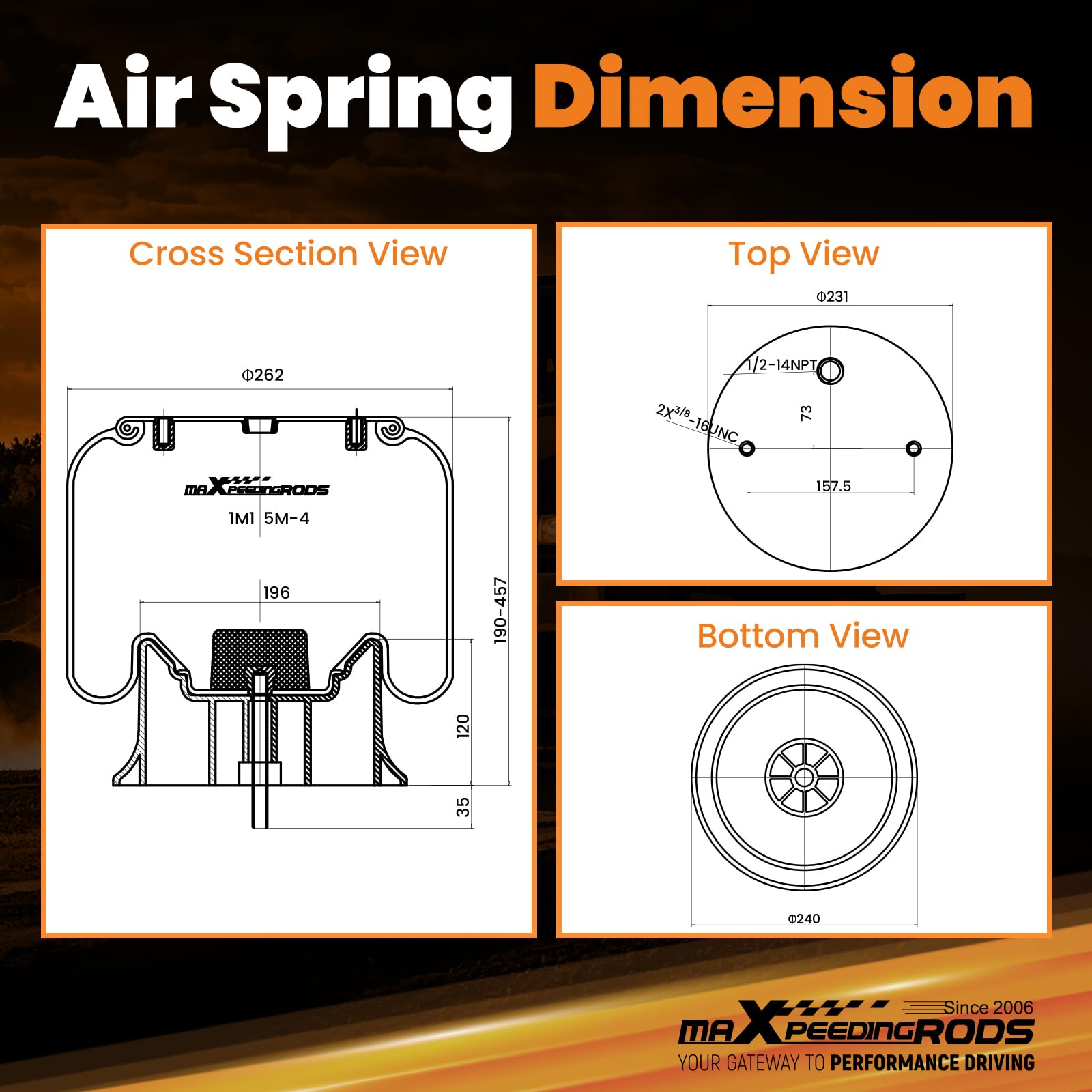 CAB AIR SPRING BAG - REPLACES FIRESTONE W02-358-6001