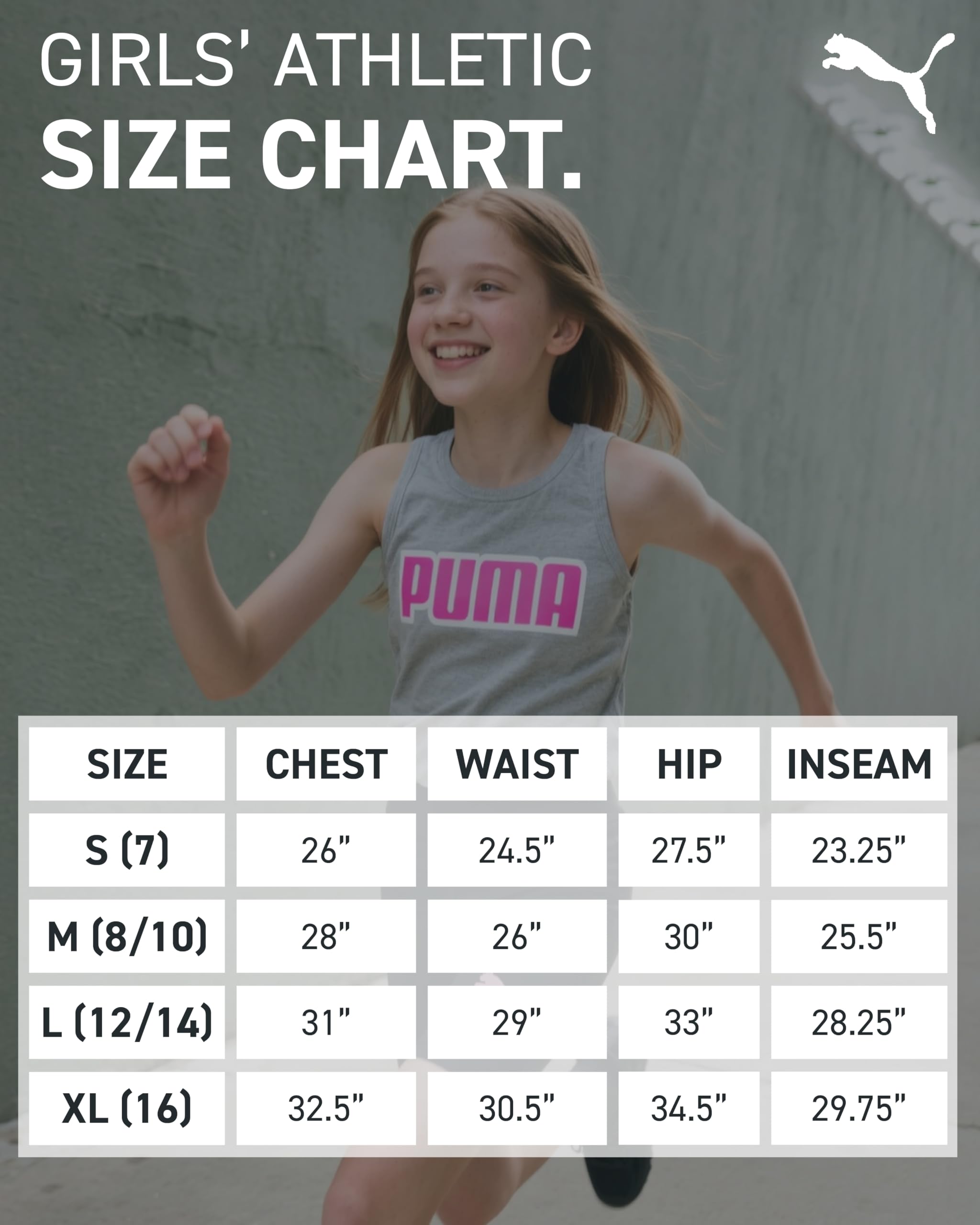 PUMA Conjunto de falda activa para niñas, falda deportiva de 2 piezas y camiseta deportiva de manga corta, conjunto deportivo de verano para niñas (7-14)