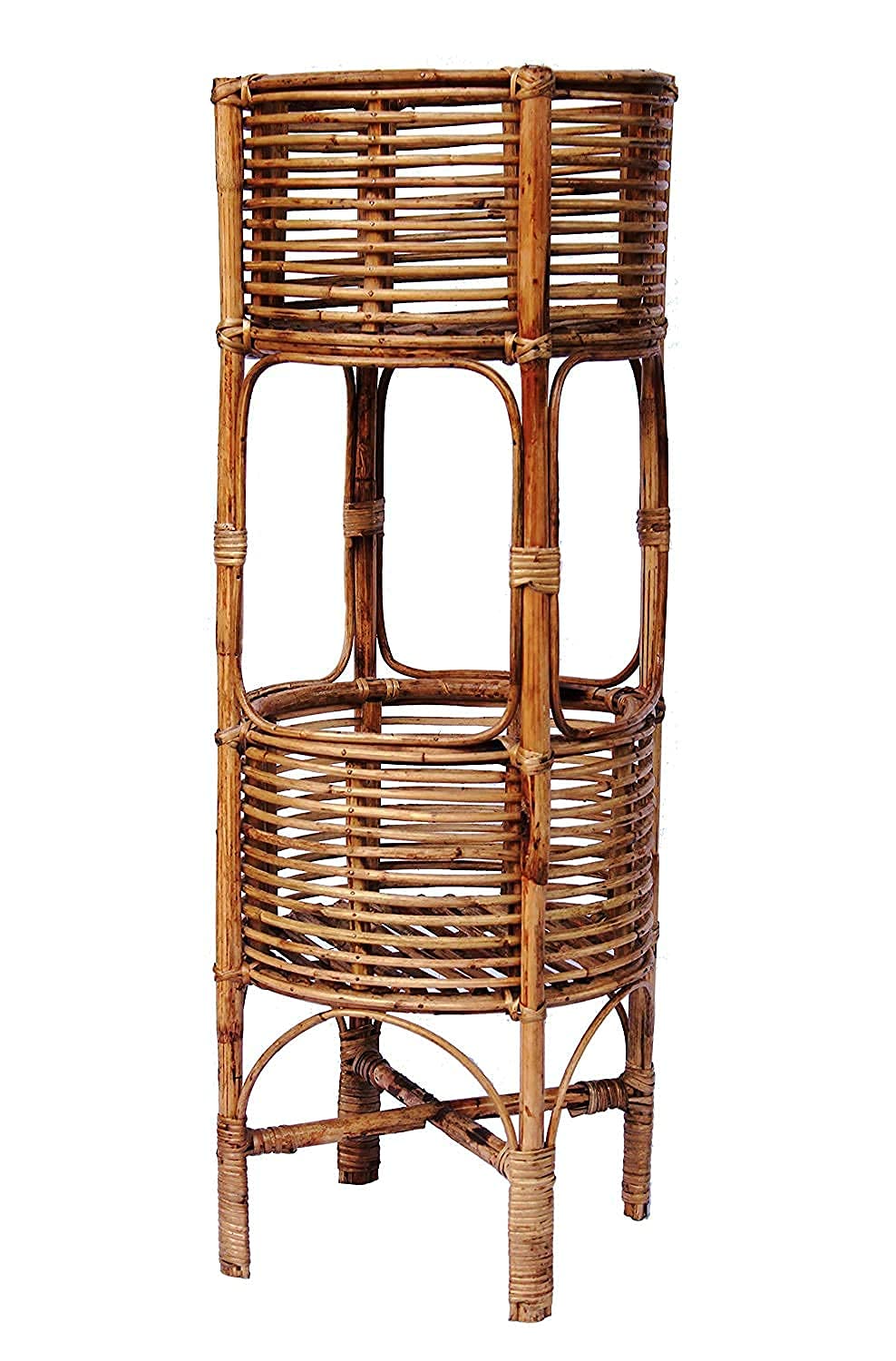 CRAFTCANE Handmade Bamboo Cane Wooden Planter Stand for Home, Living Room, Balcony, Indoor, Outdoor Garden, Flower Pot (B09R9Z4HWM) Amazon Price History, Amazon Price Tracker
