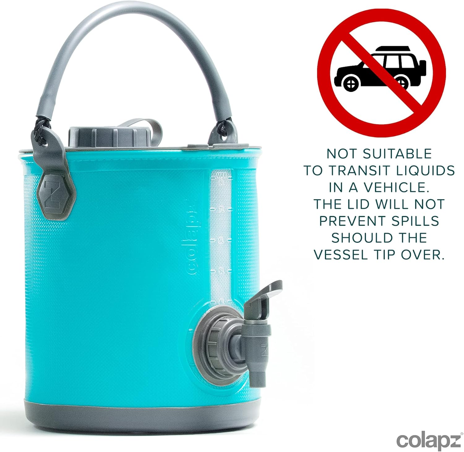 Colapz 2in1 Collapsible Water Container Camping Water Carrier