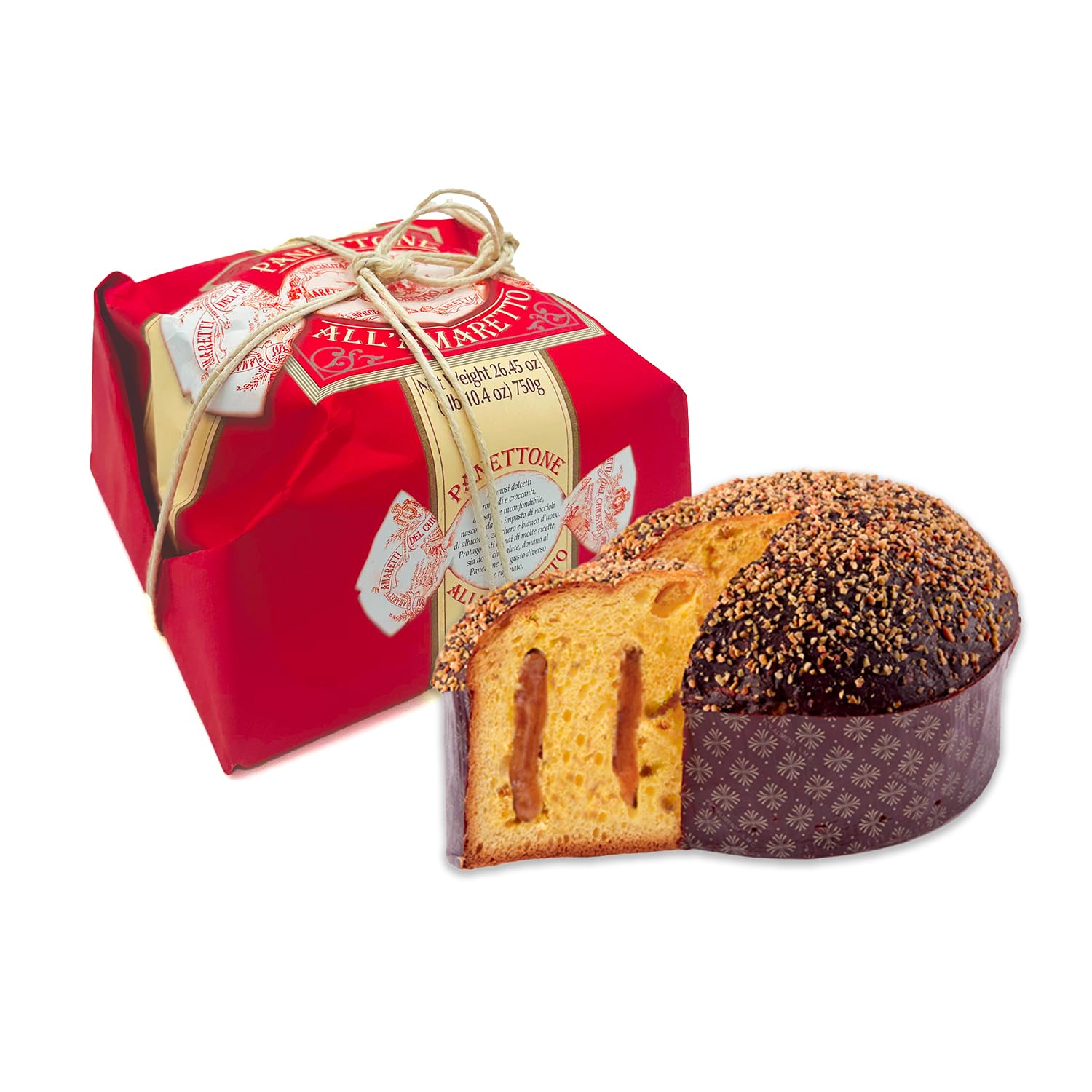 Chiostro Amaretto Cream Filled Panettone 750 Gram