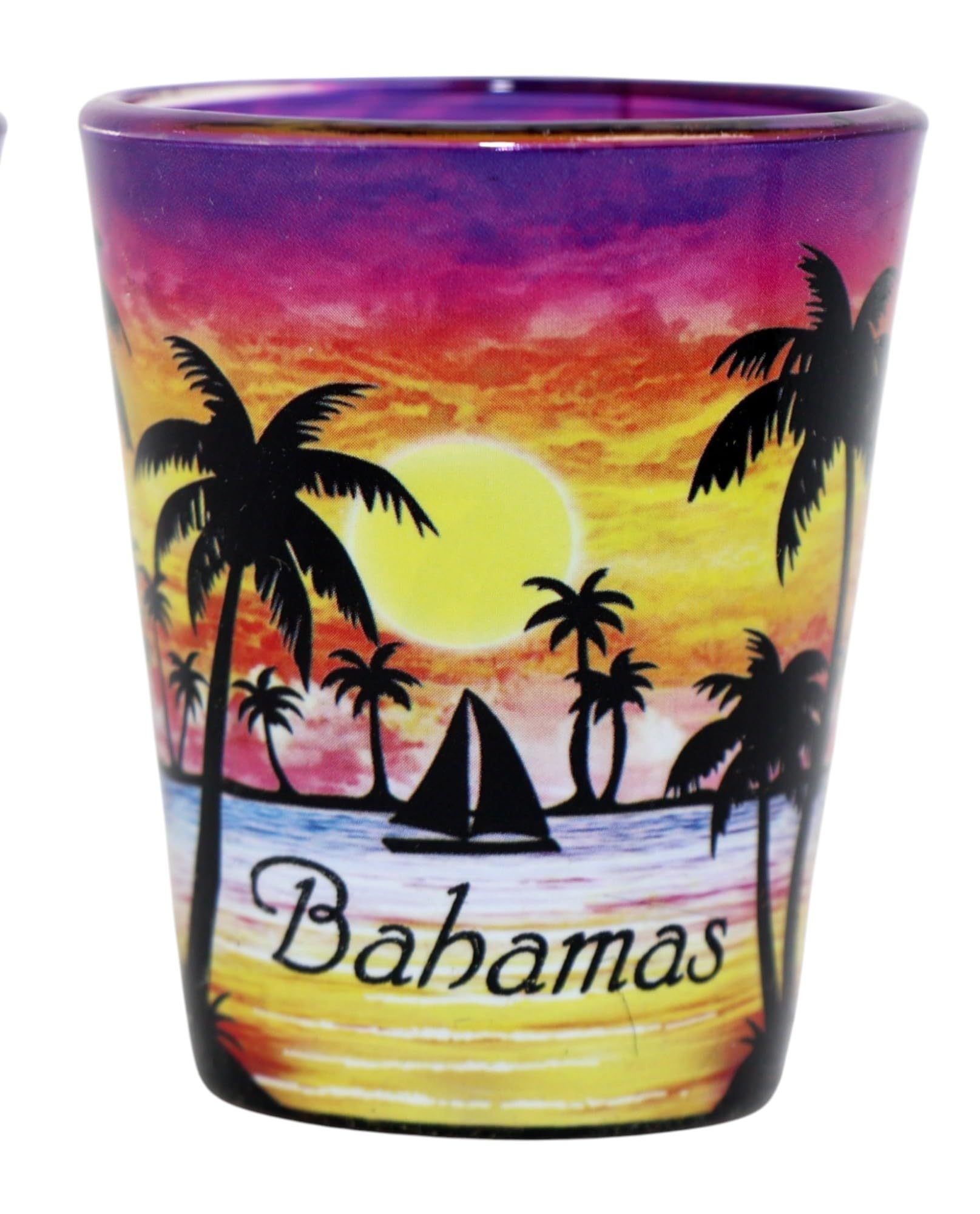 Bahamas Palm Sunset Shot Glass