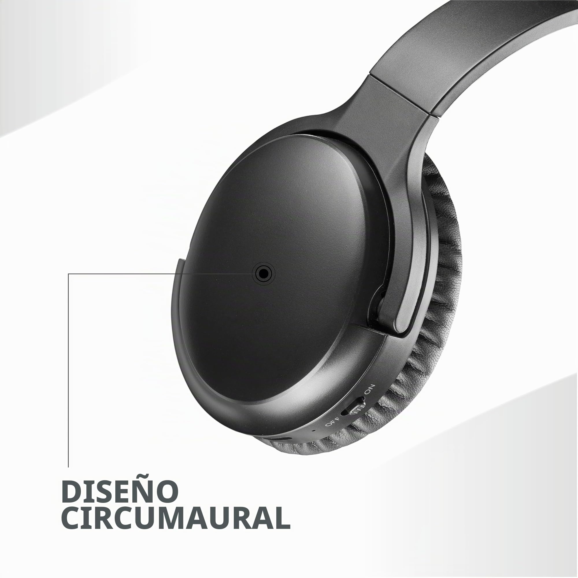 Music Sound - VIBRA - Auriculares Bluetooth inalámbricos con tecnología Active Noise Cancelling - Eliminan el Ruido Ambiental - Diadema Ajustable - 35 Horas de autonomía - Negro