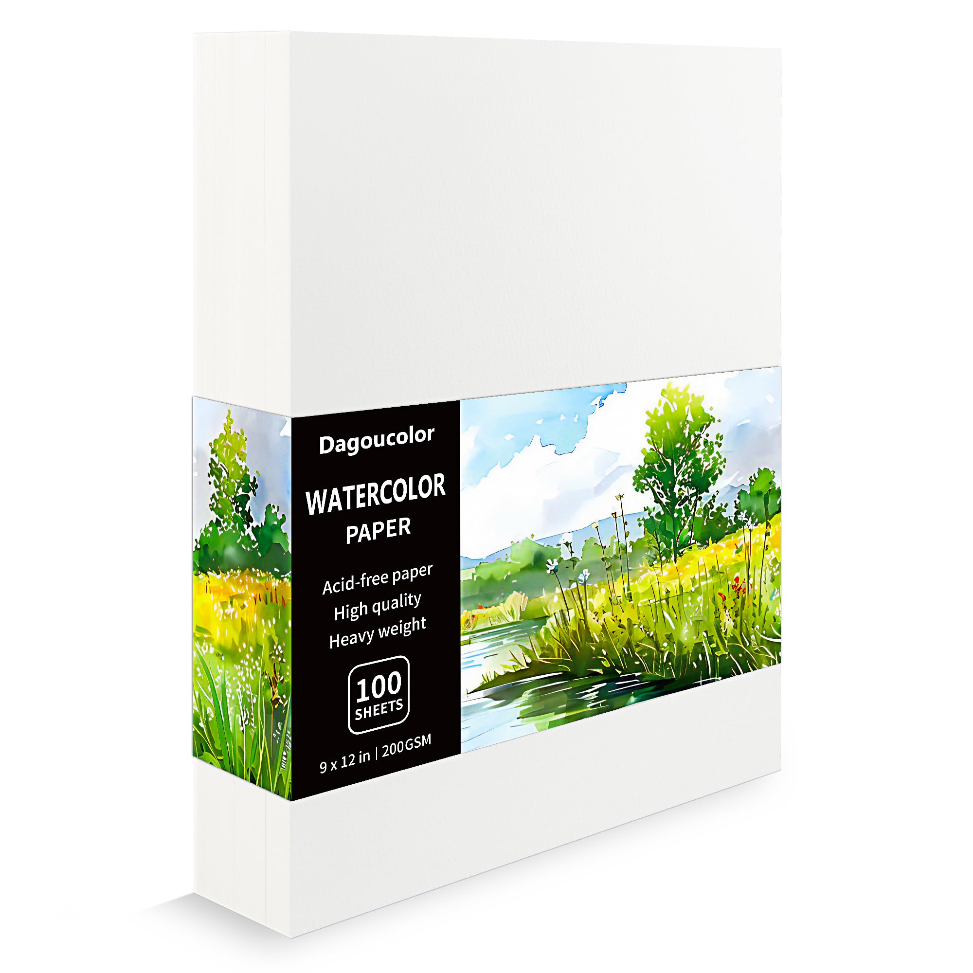 DagouColor Watercolor Paper, 200GSM - 30.5 * 22.9cm, 100 Sheet
