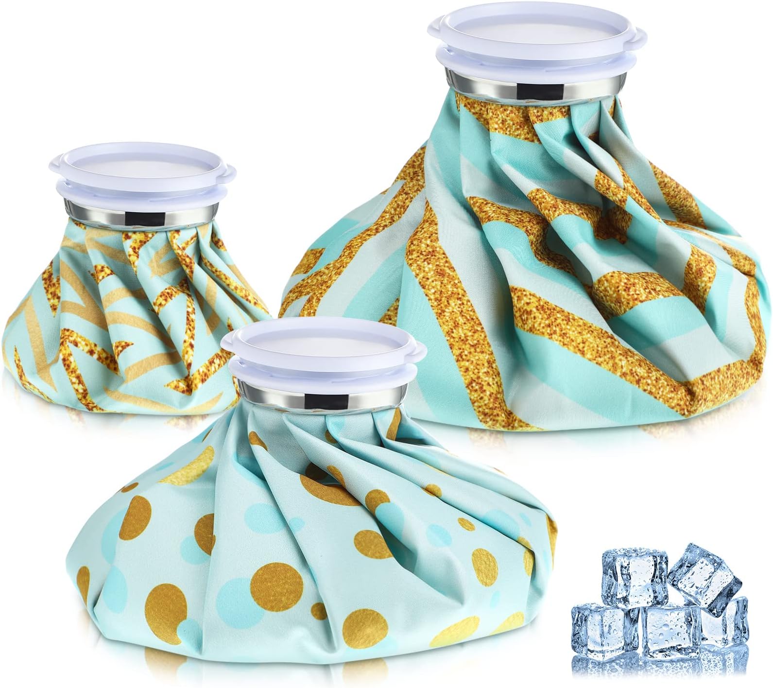 3 Pieces Ice Bags for Injuries Reusable Hot and Cold Ice