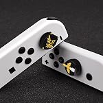 DLseego Skyward Sword Thumb Grips Caps for Switch & Switch Lite & Switch OLED Joy-Handle Joystick Protive Button Caps Soft Silicone Cool Analog Controller Joystick Cover 4PCS - Black