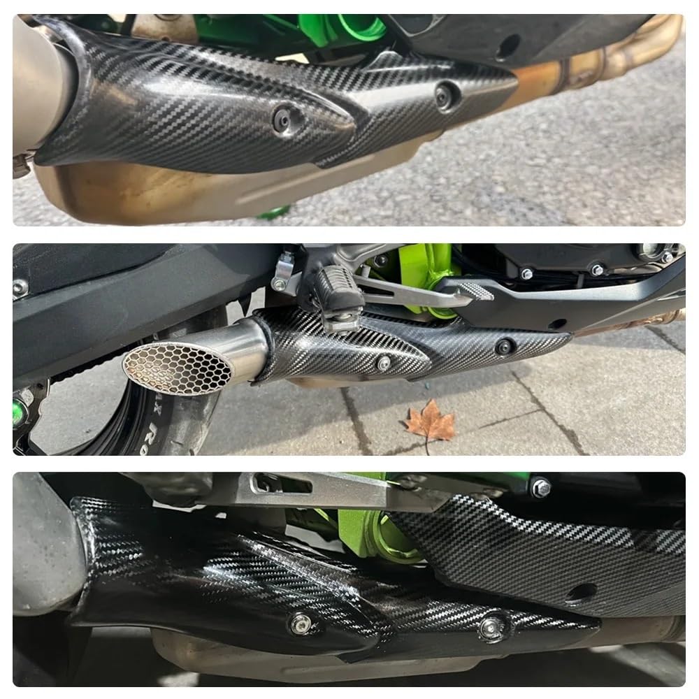 Cubierta del tubo de escape de la motocicleta cubierta de protección térmica silenciador Protector del tubo de conexión Protector Anti-escaldado Cubre escape moto(F Model)
