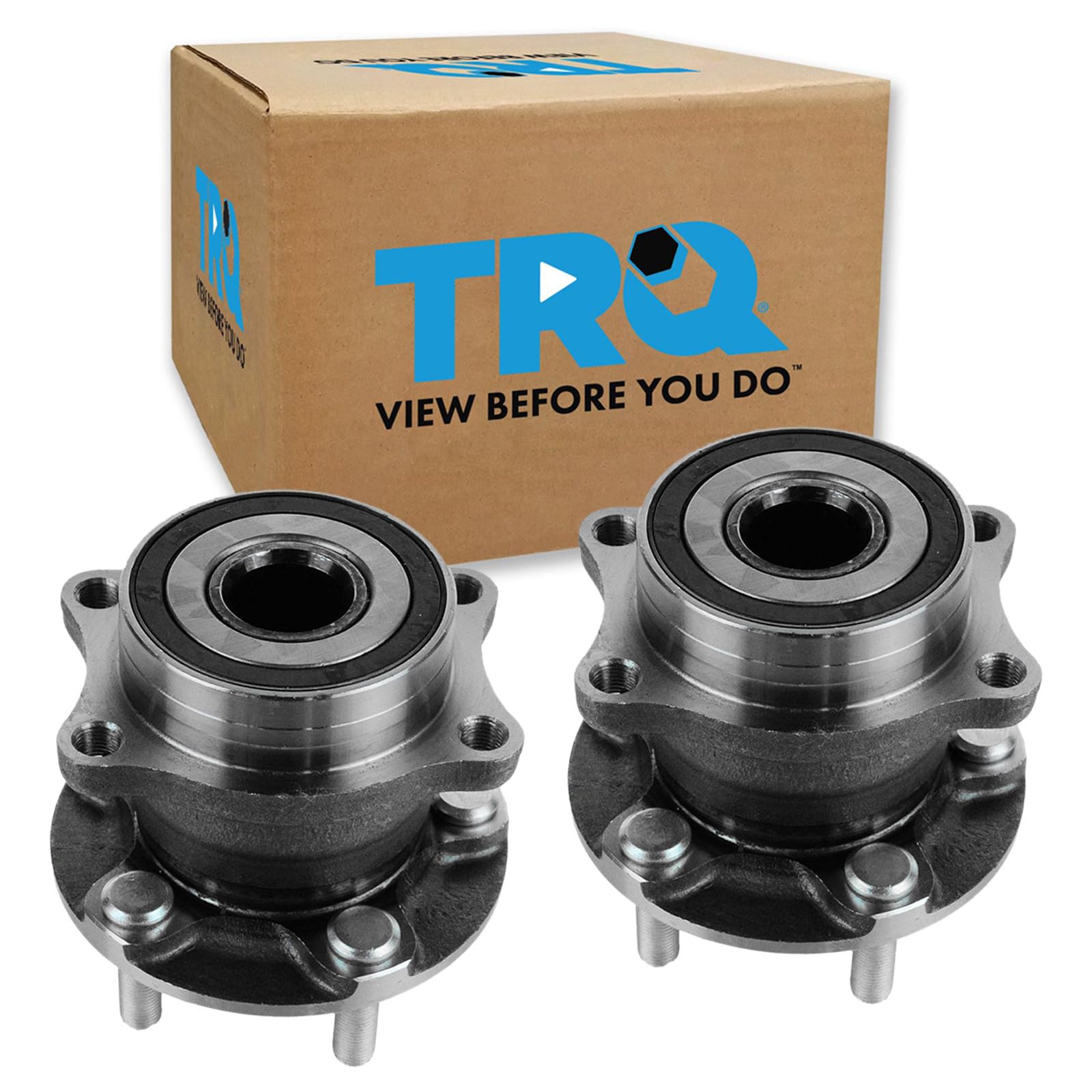 TRQ Rear Left and Right Wheel Bearing and Hub Assembly Set 2 Piece Compatible with 10-14 Subaru Outback 10-14 Legacy 09-13 Forester 19-21 Crosstrek