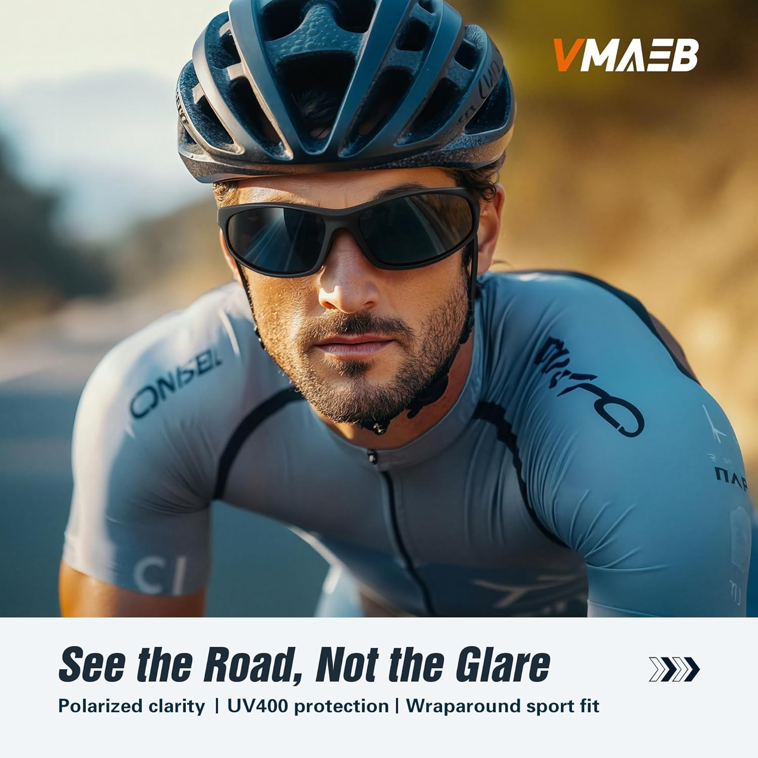 Sports Polarized Sunglasses for Mens Womens - Wrap Around TR90 Sun Glasses UV400 Shades for Cycling Fishing Running - Image 8