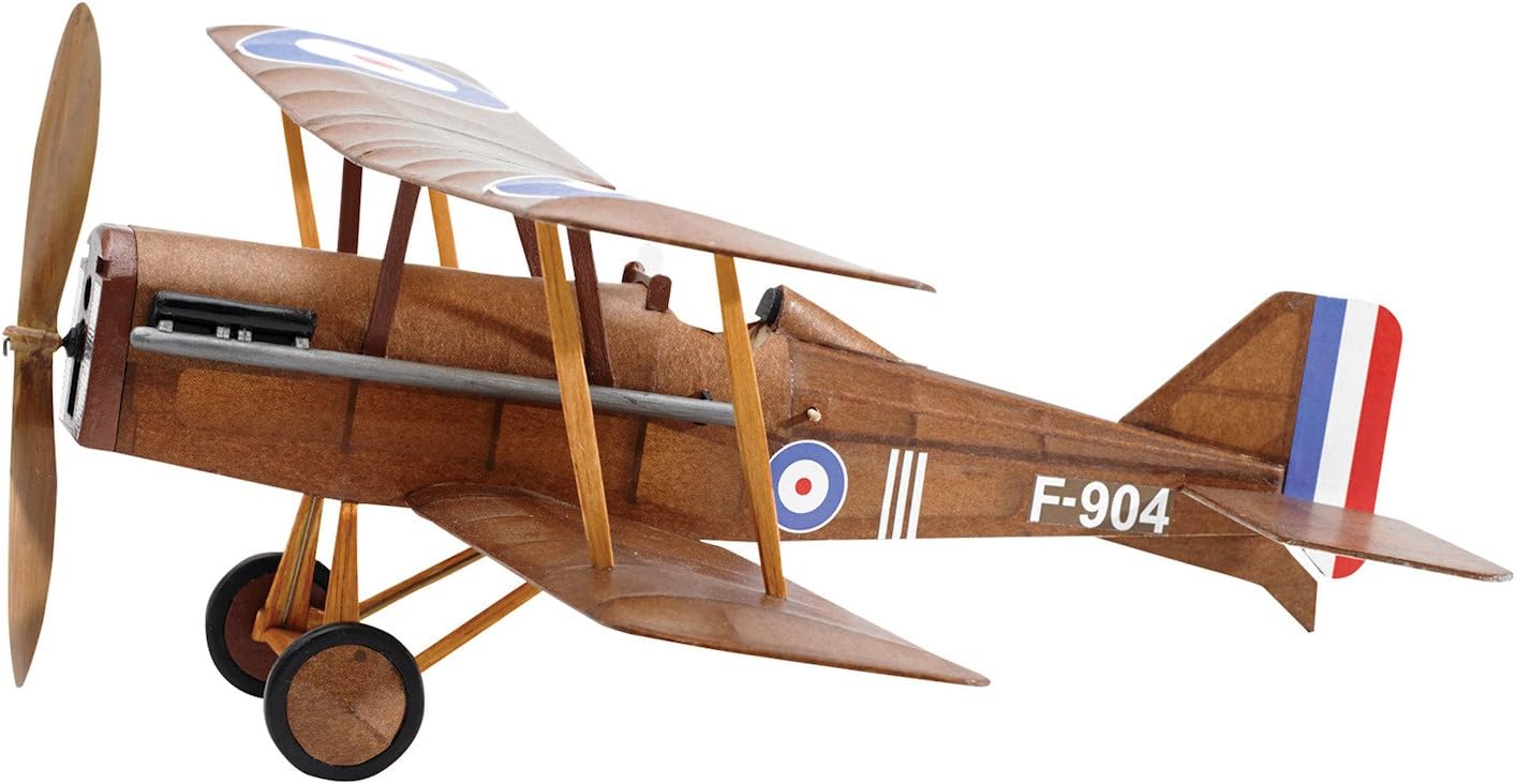 RAF SE5a WWI Bi-plane model aeroplane complete vintage model rubber-powered balsa wood aircraft kit that really flies
