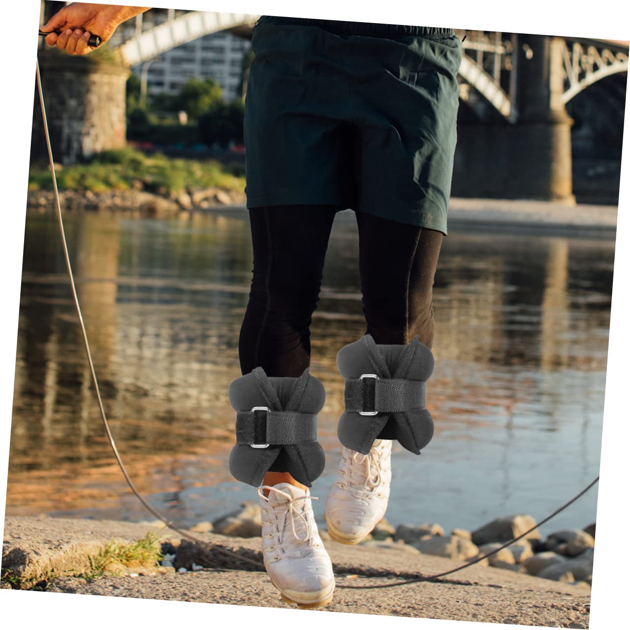 Anneome 1paio Pesi Per Caviglie e Polsi Regolabili Per Allenamenti Di Fitness Jogging e Aerobica Resistente e Portatile