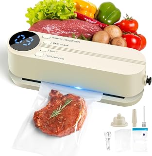 Mini Sellador al Vacío Portátil, Envasadora al Vacio Domestica, Embasadoras Vacio Alimentos Portatil, Selladora al Vacio de Alimentos, Selladora Automática de Bolsas Plástico