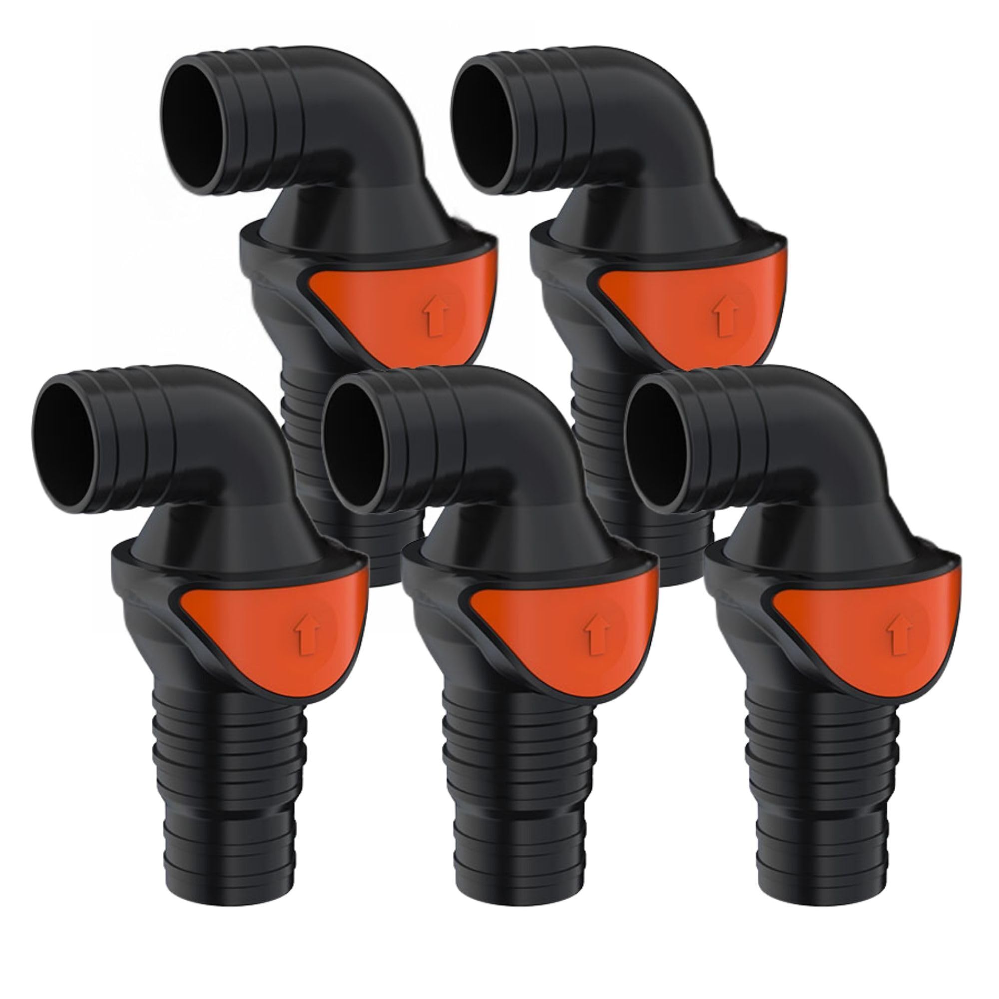 SEAFLO in-Line/ 90° Quick Disconnect Non-Return Check Valve PA6+GF+POM Construction, Anti-Backflow Design, Versatile Applications (Choose Size and Style)