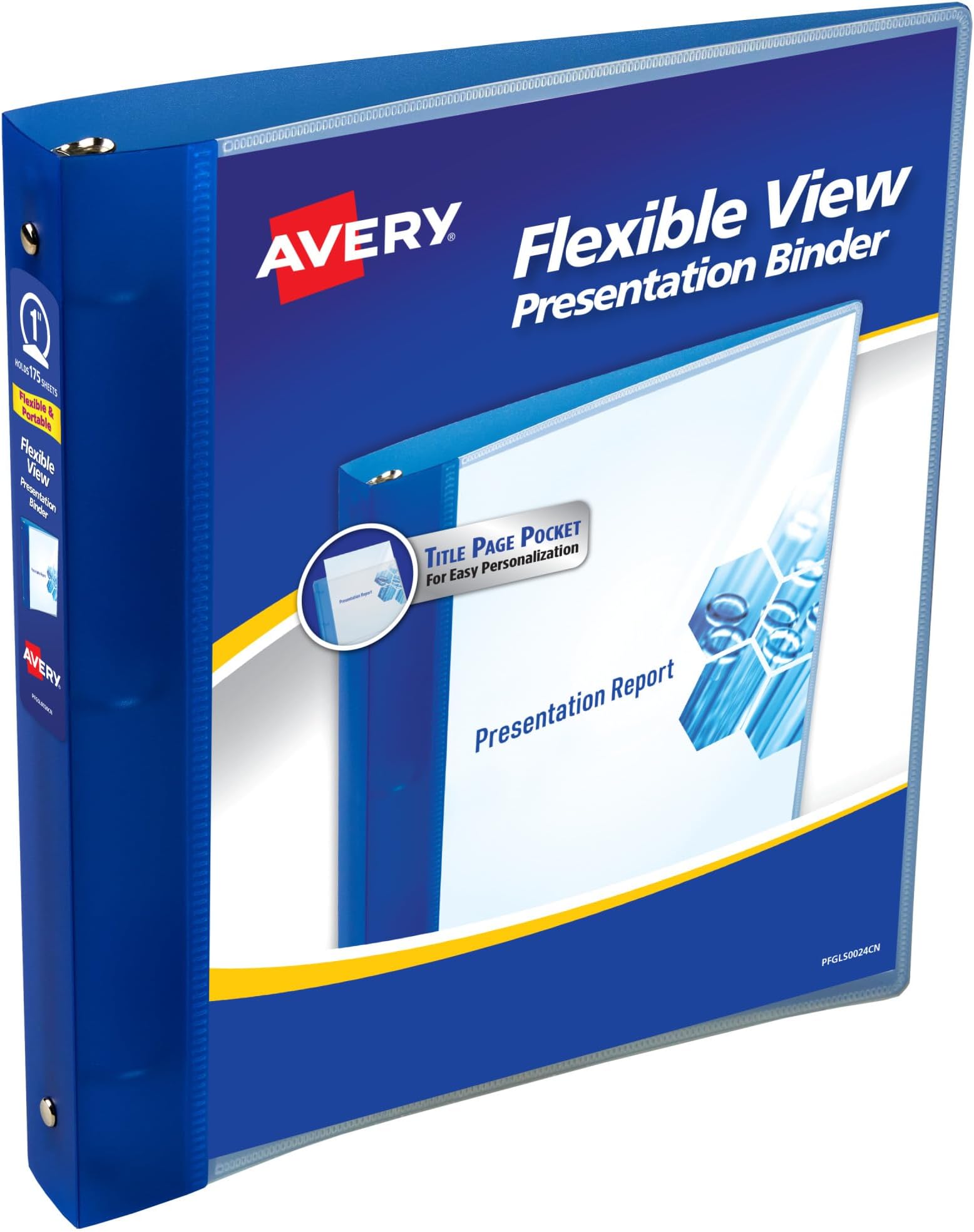 Avery Flexible Binder with 1Inch Round Ring, Holds 8.5 x 11 Inches