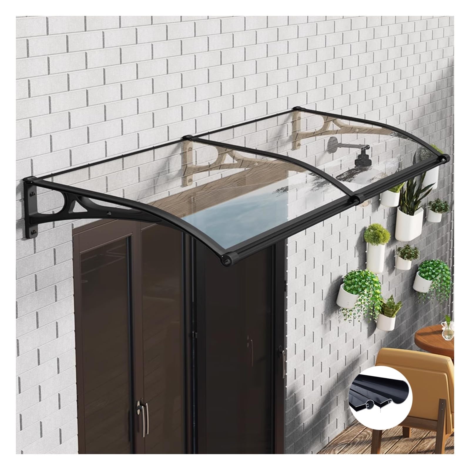 Clear Awning Front Door Canopy, Door Awning Patio, Door Canopy Exterior
