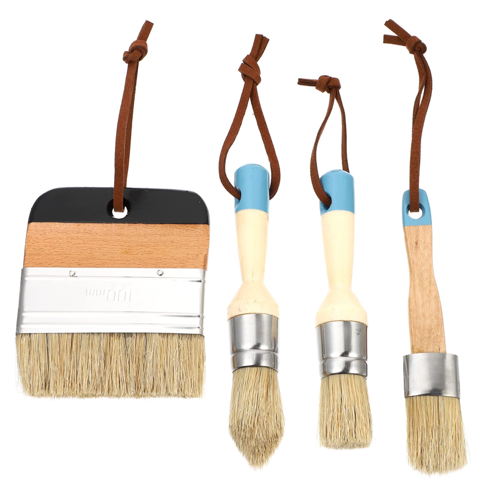 Pinceles para Pintar 4 Piezas 1 Pulgada Mango De Madera Conjunto Familiar Decoración del Hogar Pintura Manualidades Hogar Interior Verano