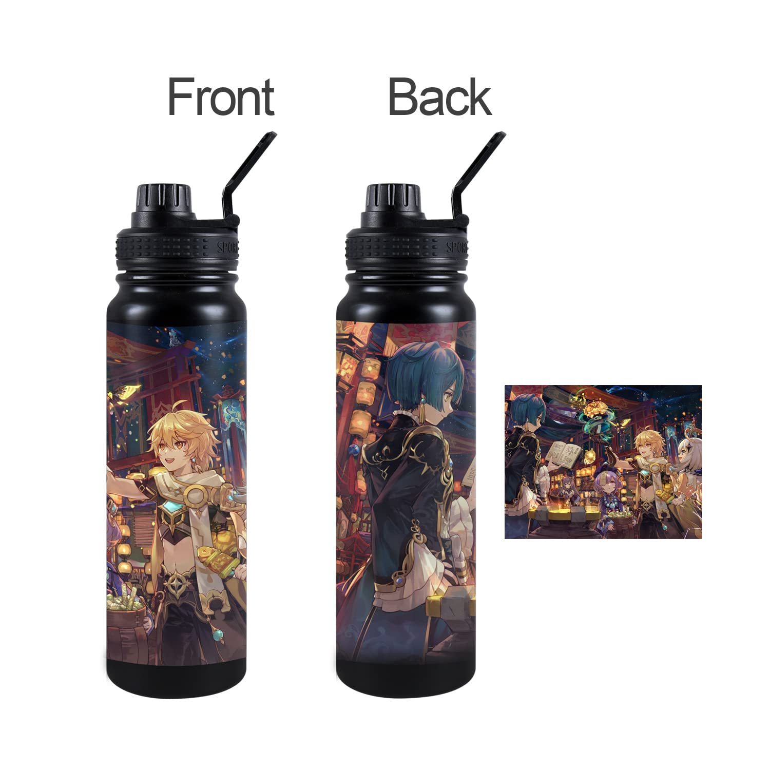 Maxer 3D Löwe Metall-Wasserflasche – 590 Ml / 793 Ml, Doppelwandig Isoliert