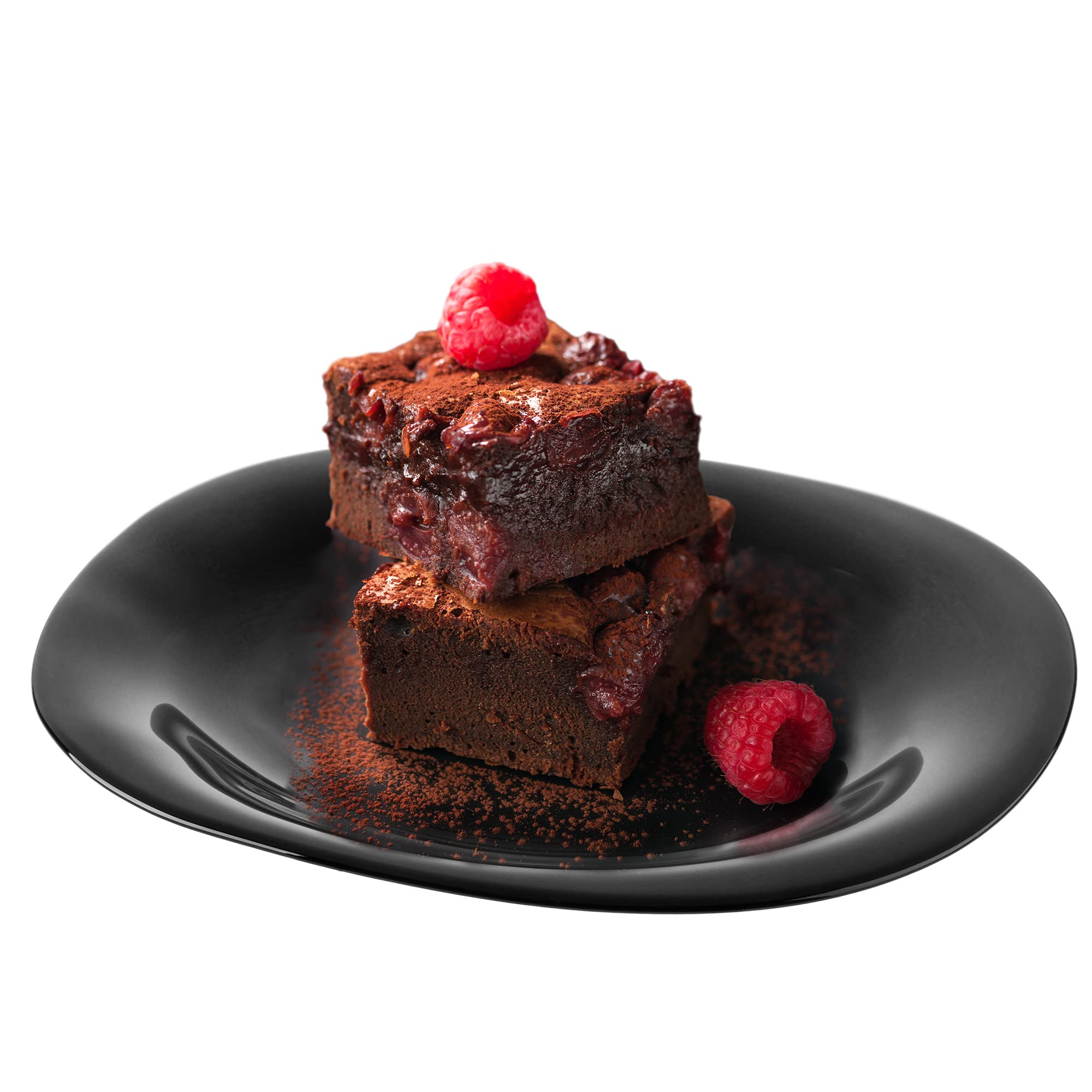 KADAX Set di stoviglie per 6 persone, 18 pezzi, servizio da tavola con piatto fondo, piatto da dessert e piatti piani, stoviglie, set di piatti (nero)