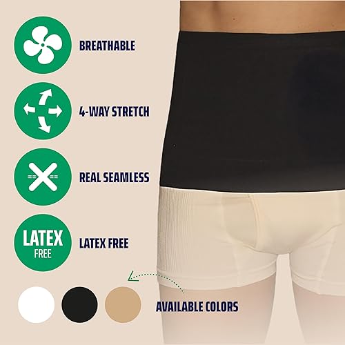 Miniatura 3 de StomaSafe Plus - Cinturón de soporte para ostomía (SM)  Cinturón unisex para hernia ostomía sin costuras para vida físicamente activa  Fundas suaves