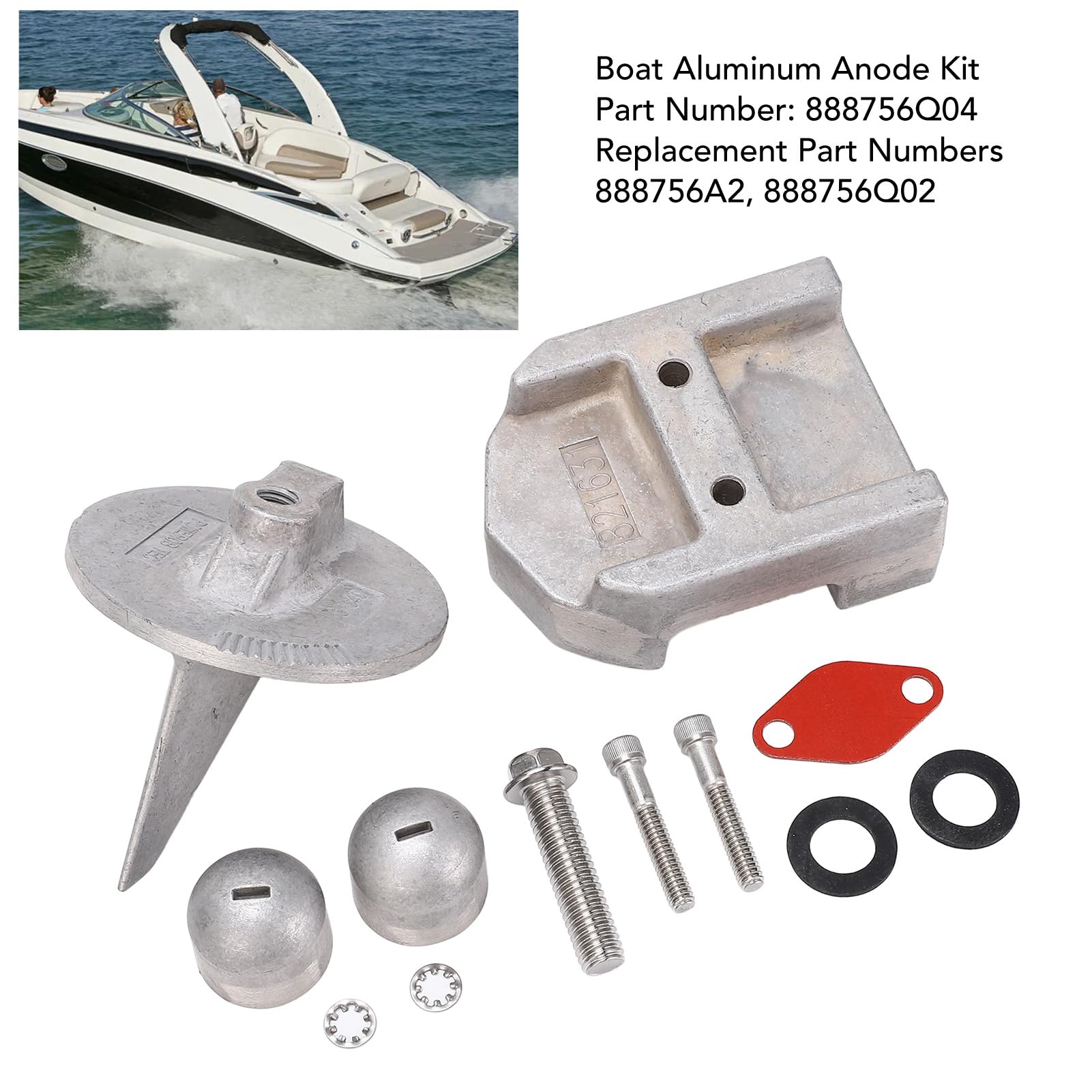 アレン　PAST　アルーブ　1000g Marine Aluminum Anode Kit for Alpha One Drive Boat