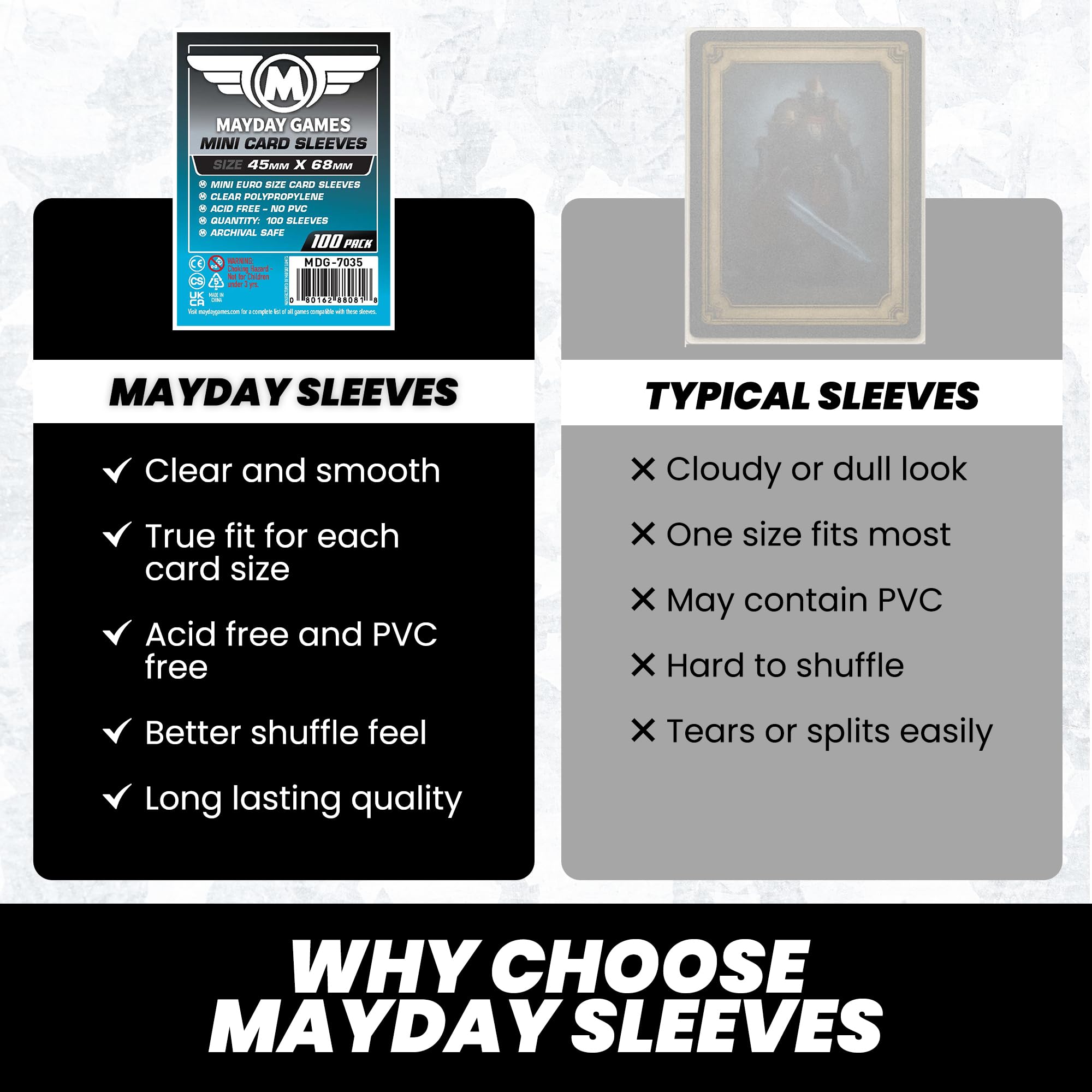 Amazon.com: Mayday Games Mini Card Sleeve 45 MM X 68 MM pack of