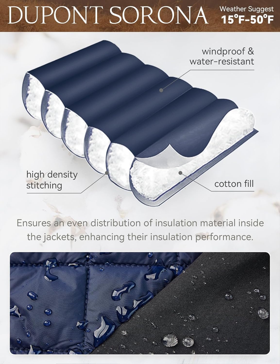 baleaf Women's Puffer Vest Lightweight Winter Warm Stand Collar Quilted Vests Water Resistant Zip Pockets - Image 5