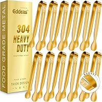 Vista 10 de Pinzas de Cocina Eddeas - Pinzas para Alimentos de Servicio Pesado de 12 pulgadas, Agarre Ergonómico, Acero Inoxidable Superior y Mango