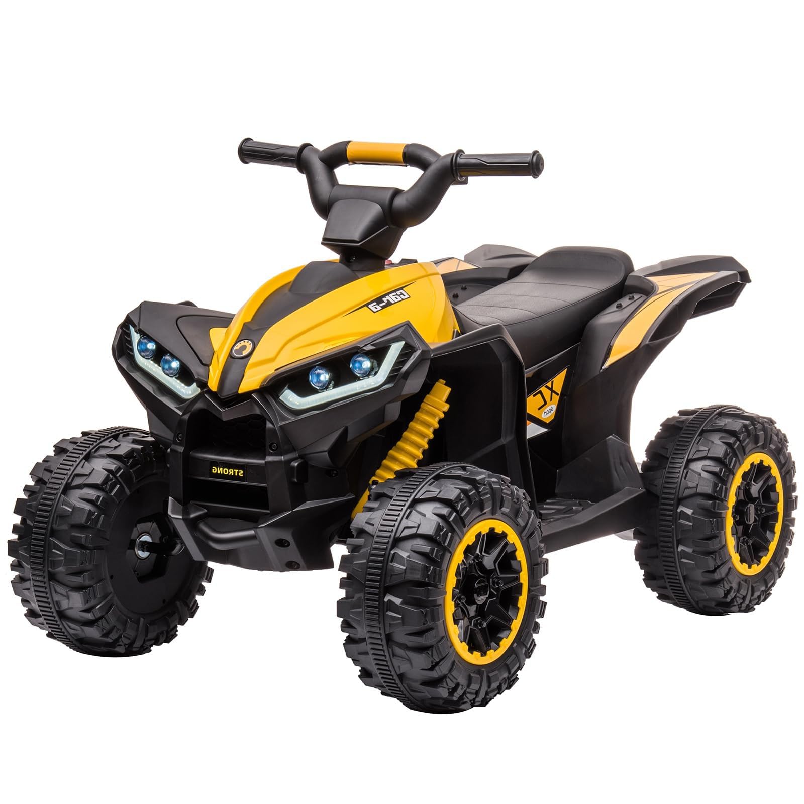 12V Kids Electric ATV Quad Bike with Remote Control, Ages 3-8, Yellow