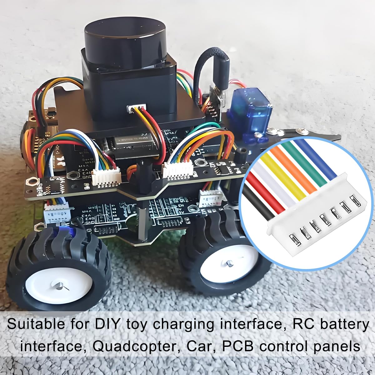 20 sztuk JST-XH 2,54 mm 7-biegunowa wtyczka XH 2,54 mm 7-biegunowa wtyczka/gniazdo z 26 AWG 20 cm kabel adapterowy, do samolotów, samochodów, robotów, helikopterów