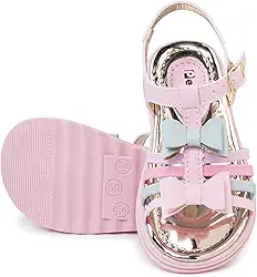 Sandália Infantil Menina Princesa Pepete com Tiras e Laço Macia Leve e Confort, Colorida, Branca e Rosa, 20 ao 27