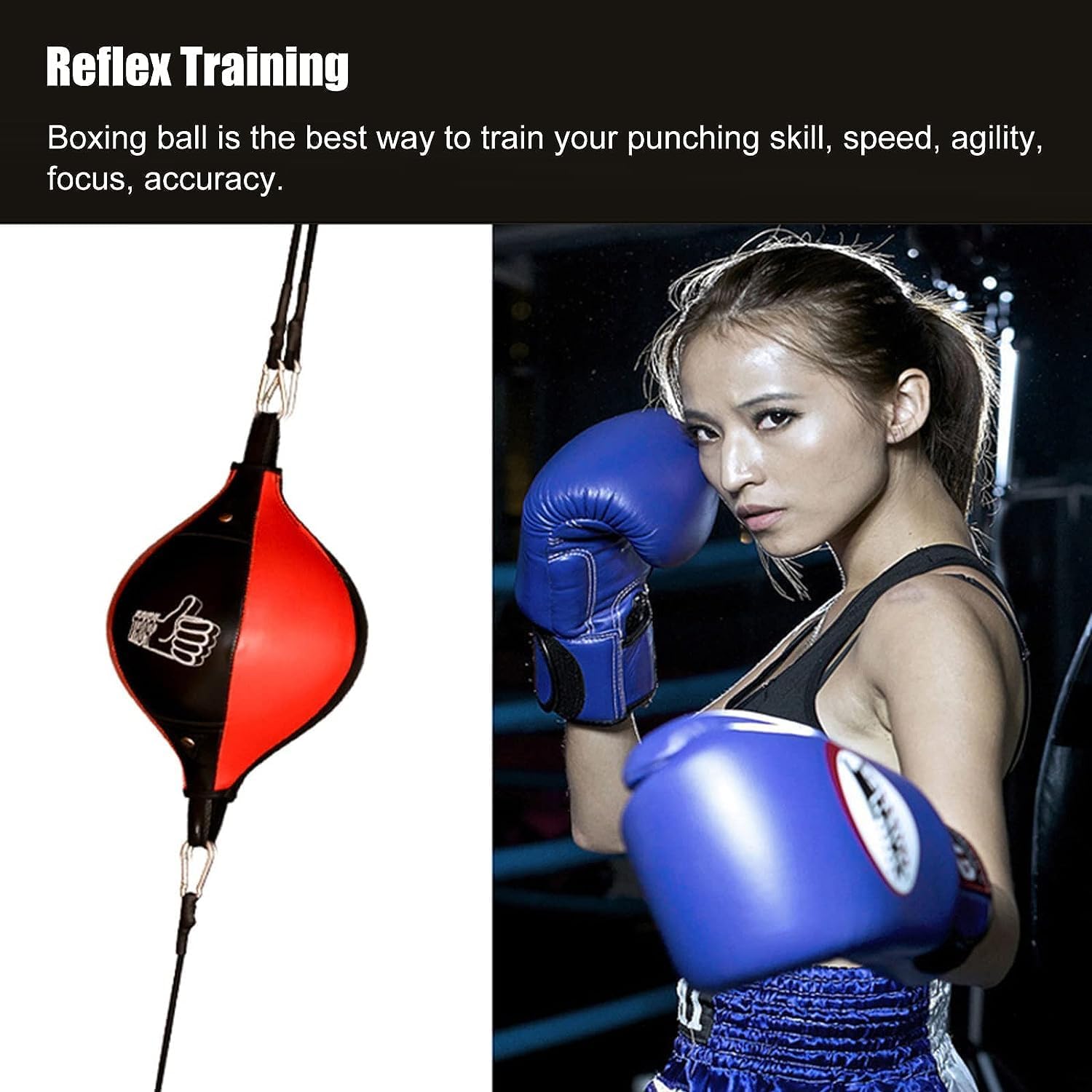 Speed Bag for Boxing, Boxing Punching Bag with Horizontal Bar/Inflatable Ball, Doorway Stress Relief Training Ball for Adults Kids, Gym Karate Taekwondo Equipment