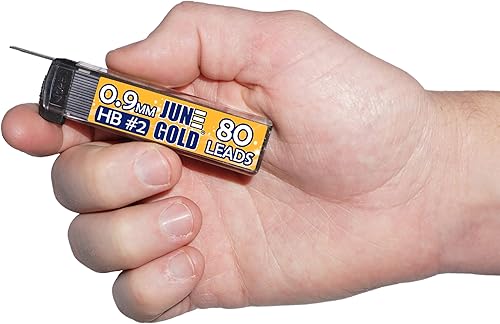 Vista 32 de June Gold 640 unidades, 1/64 pulgadas (0.5 mm) 2B repuestos de mina, 160 piezas por tubo, grosor fino, resistente a la rotura, grafito