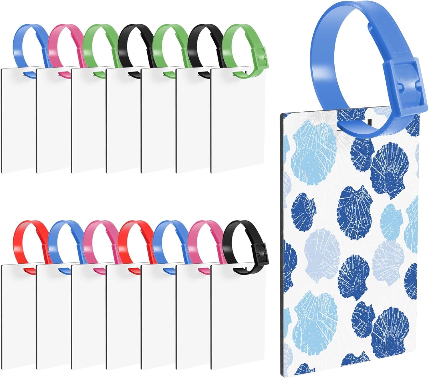 Sublimation Blanks for Luggage Tags, 15 Pieces Luggage Tags with 15 ...