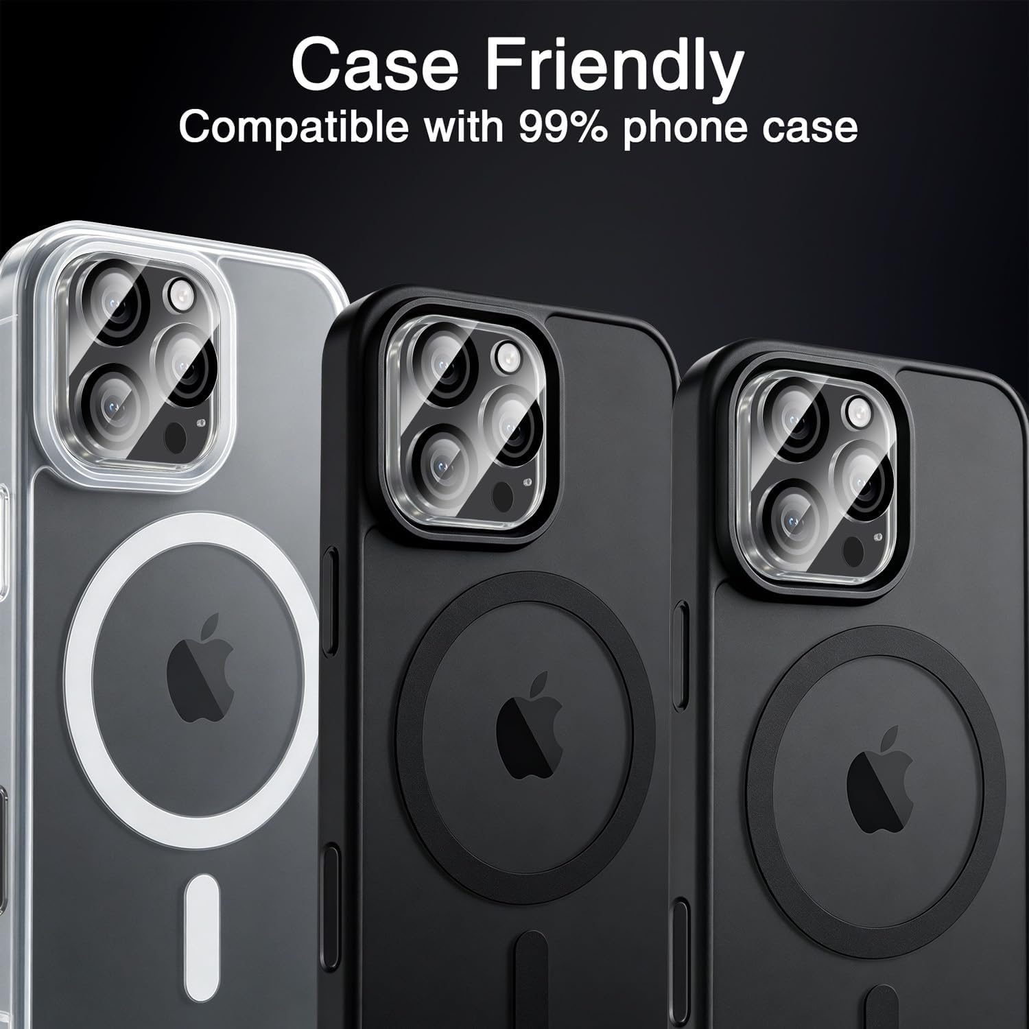 Wiaocit 3 Pack Tempered Glass Camera Lens Protector for iPhone 16 Pro/iPhone 16 Pro Max, 9H Hardness, Anti-Scratch, Case Friendly
