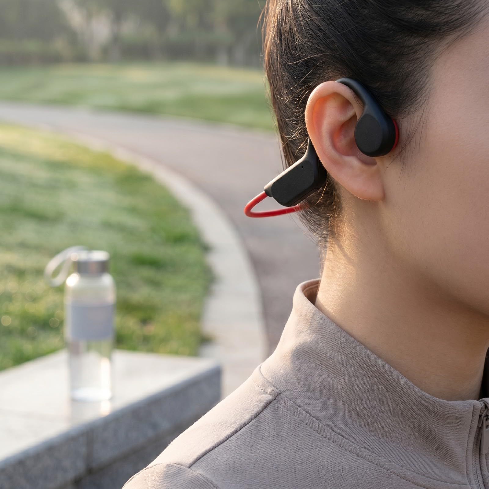 GOWENIC Cuffie a Conduzione Ossea, Lettore MP3 da 32 GB IPX8 Auricolare Sportivo Bluetooth Impermeabile, Auricolare Aperto per Nuoto Corsa Ciclismo Giochi, Batteria 5H (#3)