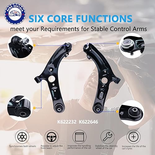 Miniatura 3 de 2 piezas Kit de suspensión delantera inferior rótula brazos de control 2011-2016 reemplazo para Hyundai Elantra y reemplazo 2012-2017 para Hyundai