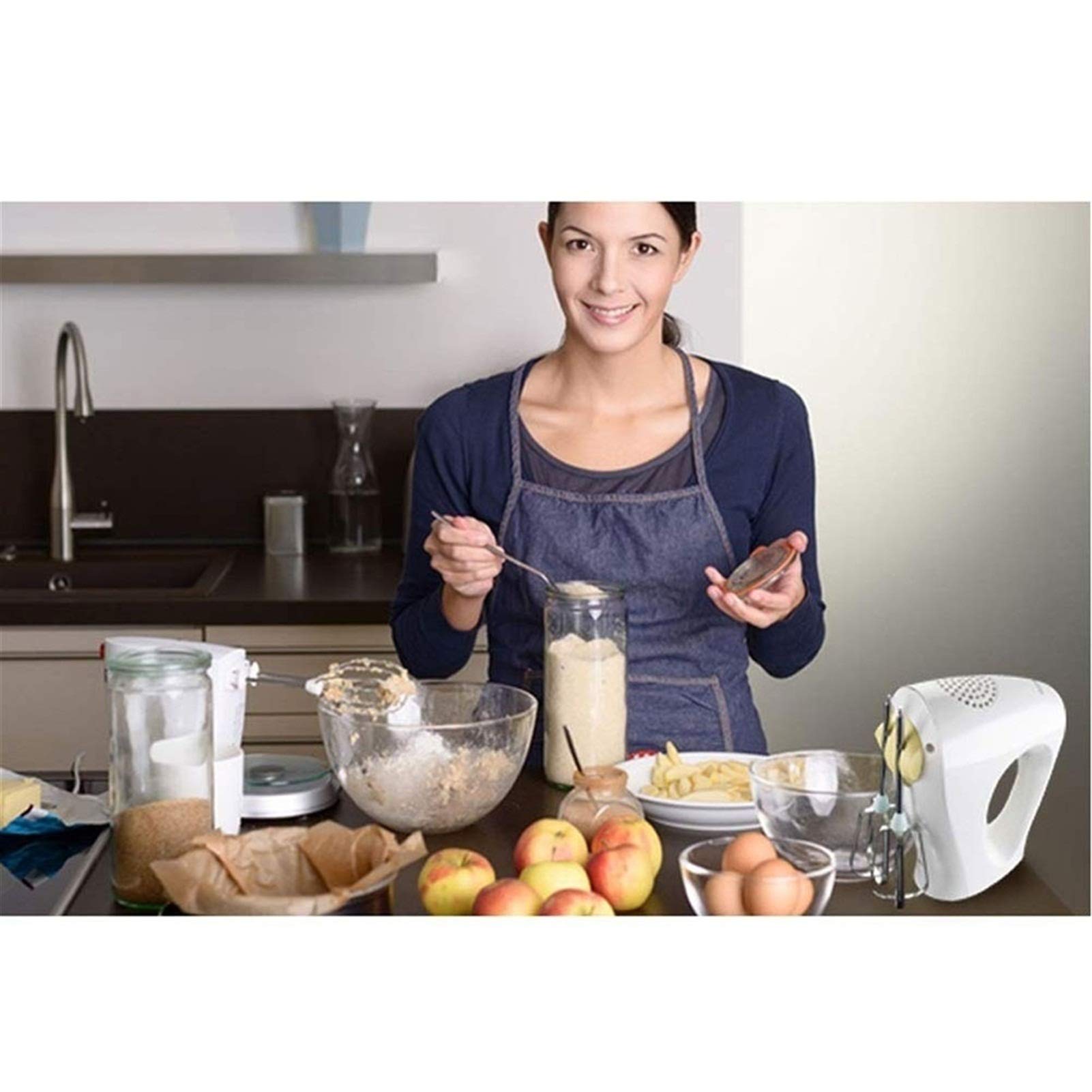 Batidora de Mano eléctrica de 3 velocidades, batidora de Huevos eléctrica para Hornear, batidoras de Mano, batidoras de Mano, batidoras de Alimentos para Hornear, Cocina, Pastel, h