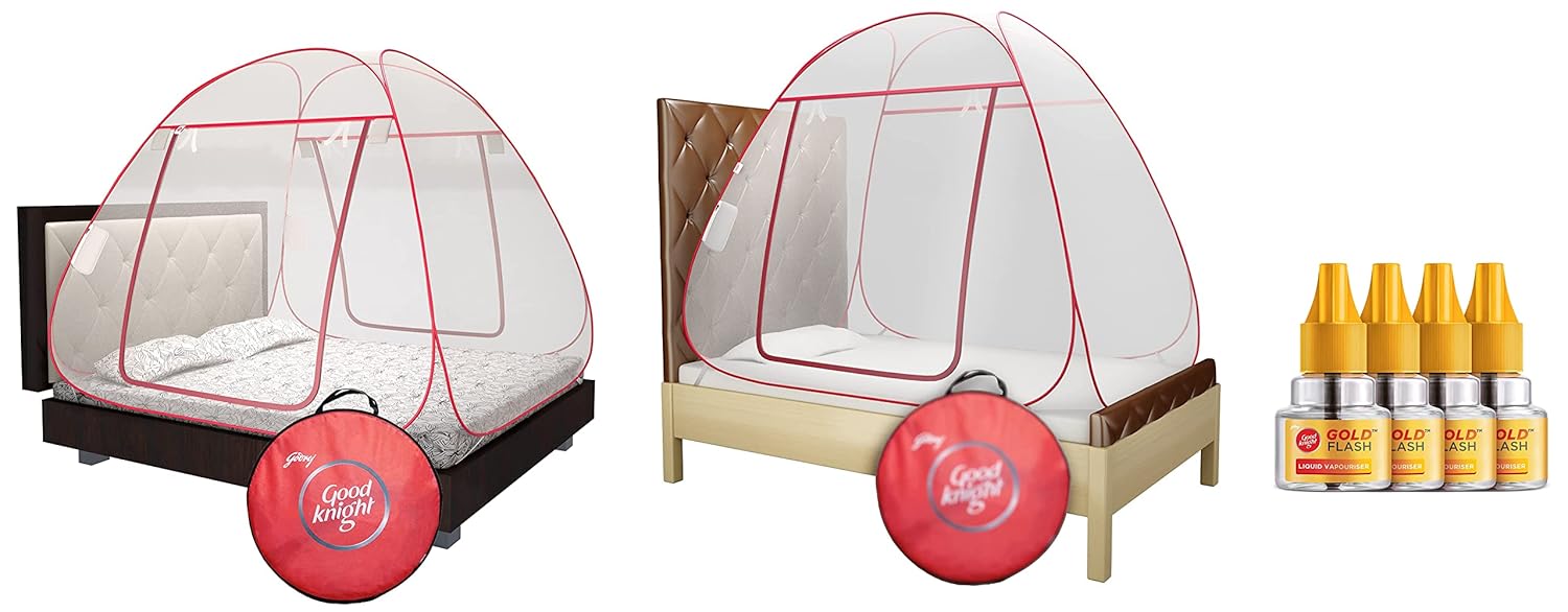 Good knight Mosquito Net for Bed, KingSize&Good knight Flash, Mosquito