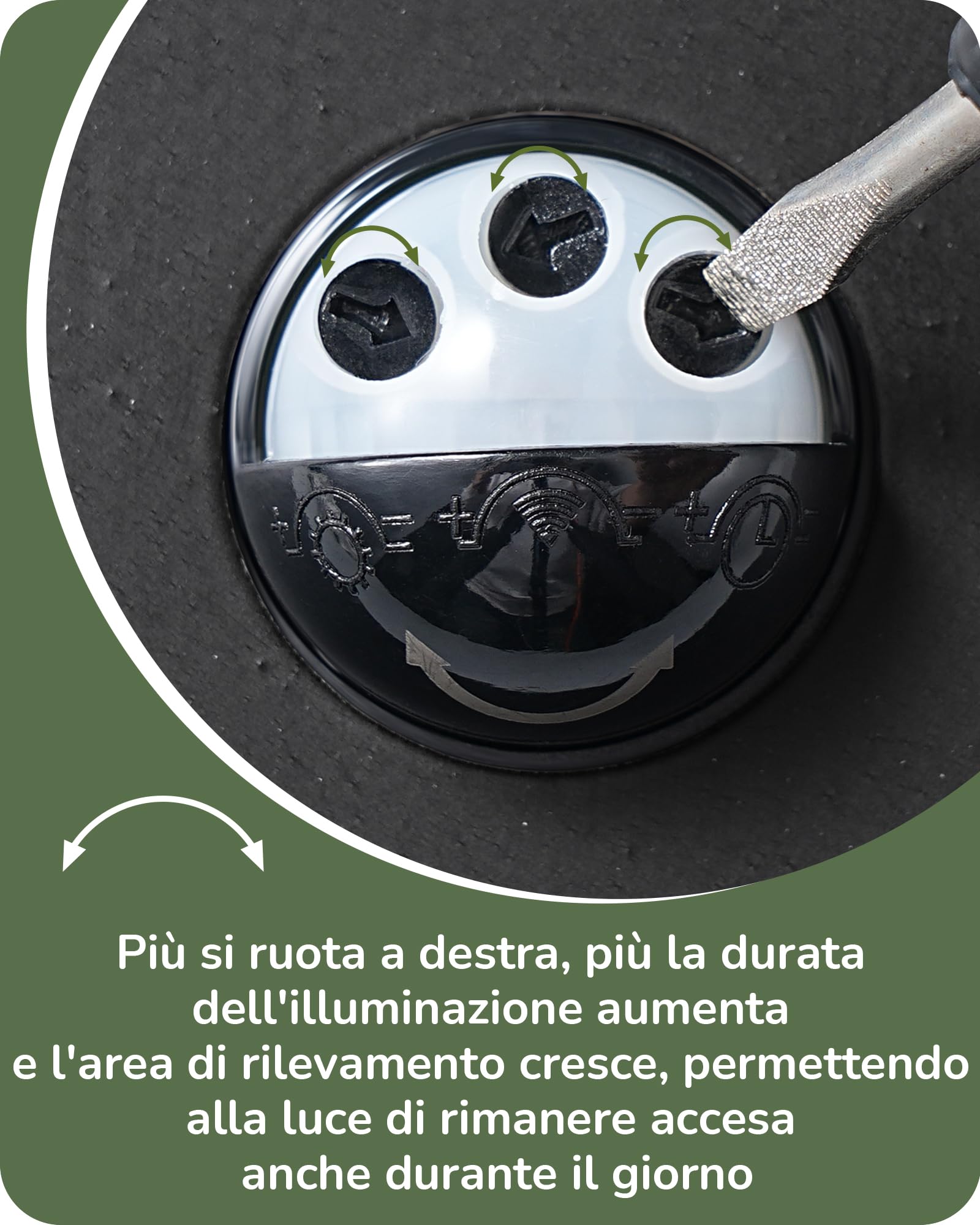EDISHINE Lampada da Parete Esterna, Sensore di Movimento, E27, IP44, Nero