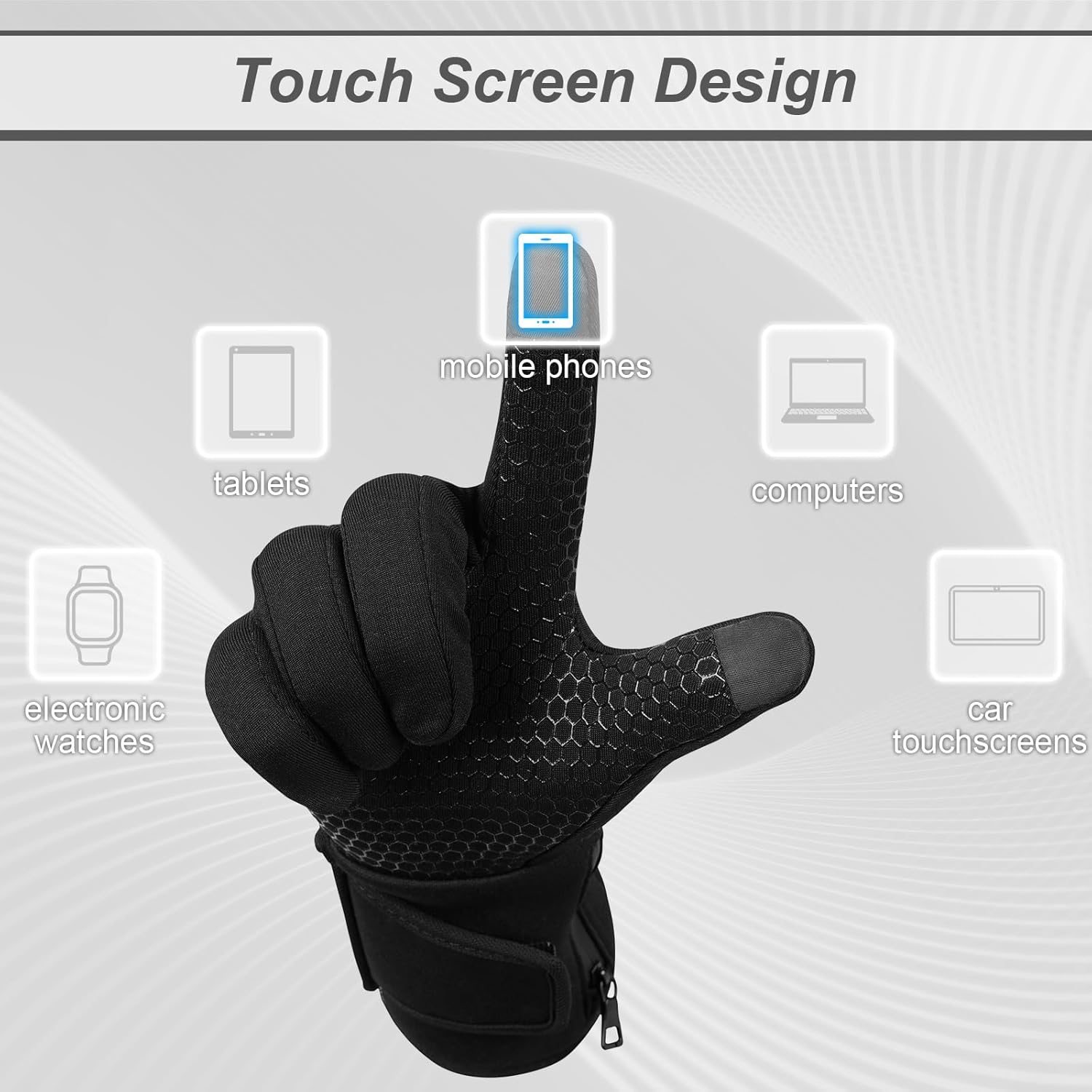 V.Step Heated Gloves for Men Rechargeable Women, Heated Glove Liners Battery Electric Hand Warmers for Fishing Motorcycle Ski Work Hunting Arthritis Black - Image 5