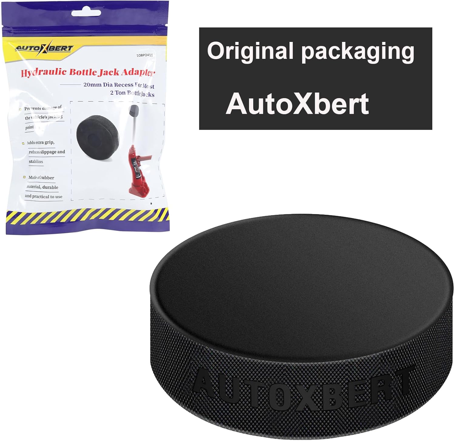 Bottle Jack Pad Adapter Rubber 29mm 1 1/8“ Hole Dia Recess On Bottom Jacking Point for 5-6 Ton Bottle Jacks Lift Car Damage Protection Universal