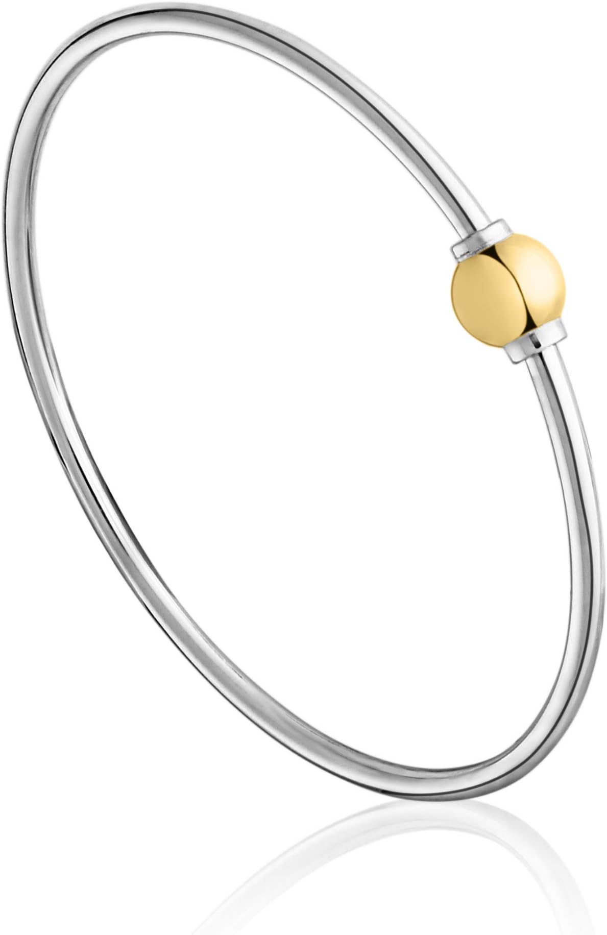 Lighthouse CreationsLighthouse Creations The Traditional Sterling Silver & 14K Yellow Gold Clad Single Ball Threaded Bracelet from Cape CodFLEX Style