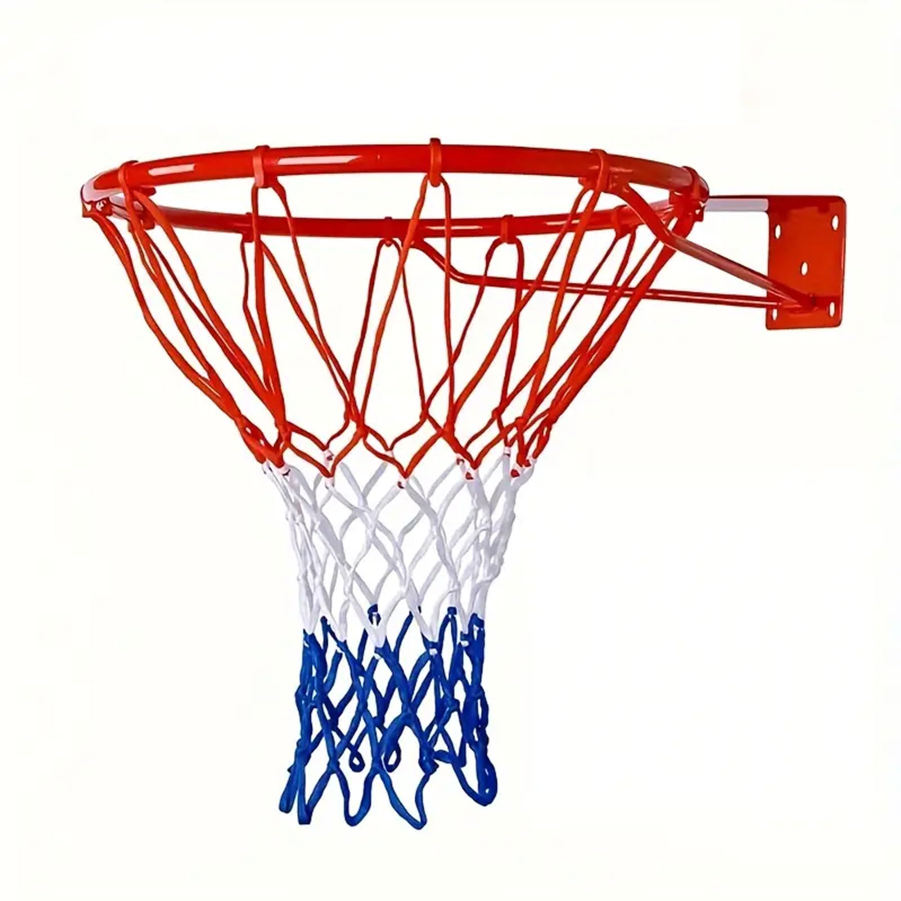 QLEBAO Basketball-Wandkorb für Außenbereich, 45 cm Durchmesser, mit Netz, für Garten und Hof