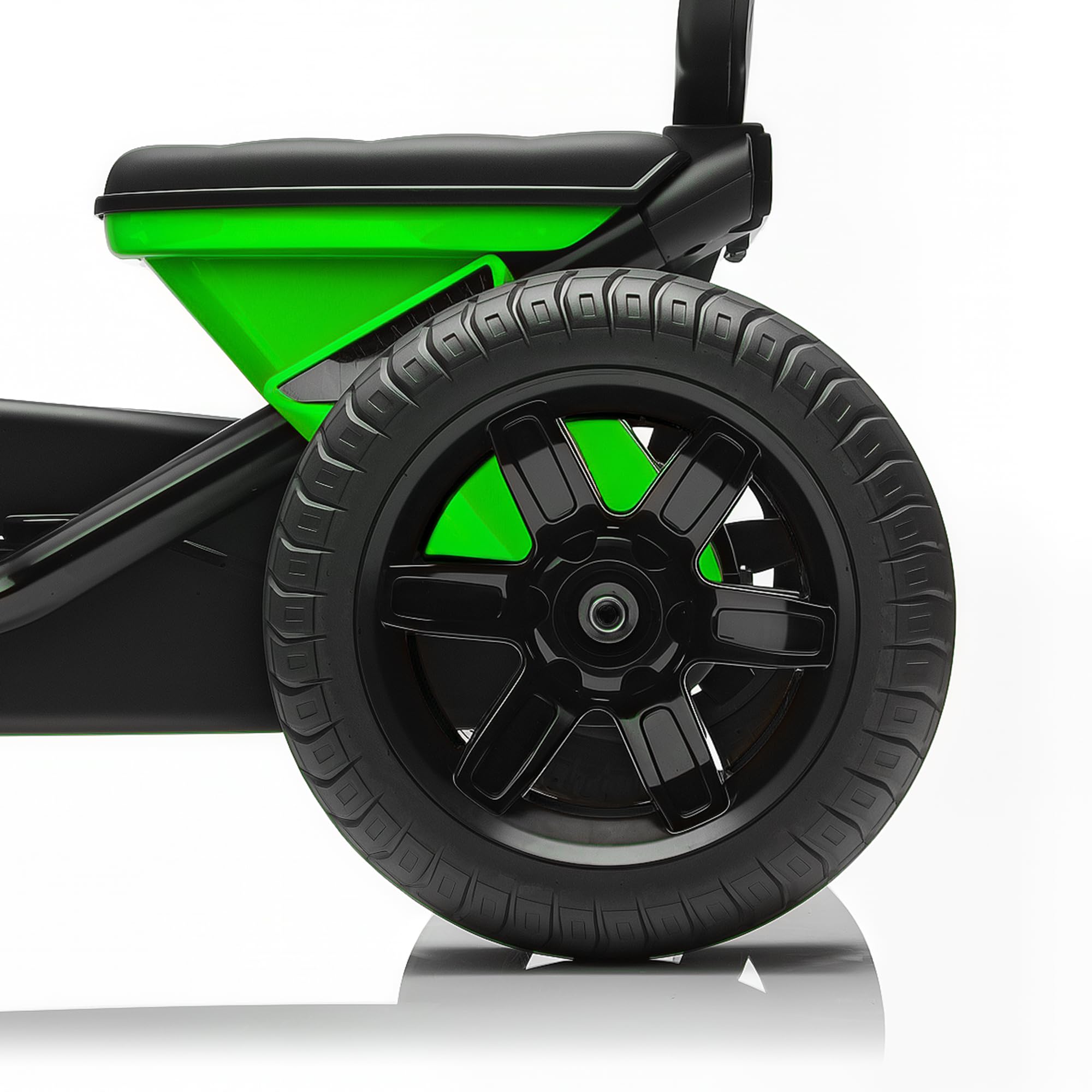 AIYAPLAY Kart a pedales para niños, go-Kart para niños con ruedas de EVA silenciosas, avanzar y retroceder, coche a pedales para niños de 2 a 5 años, color verde